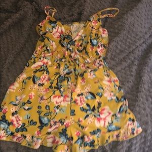 Yellow floral romper